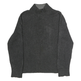 PATAGONIA Mens Grey Plain Cotton Pullover Jumper M Half Zip Casual Winter