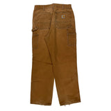 Made In USA Carhartt Double Knee Carpenter Pants - 31W 30L Brown Cotton