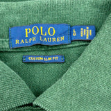 Polo By Ralph Lauren Slim Fit Polo Shirt - Large Green Cotton