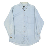 WOOLRICH Mens Blue Cotton Blend Shirt M Casual Button-Down Collar Long Sleeve