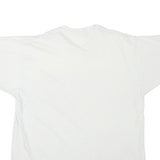 Mens White Cotton Blend Wolves Graphic T-Shirt M Short Sleeve Crew Neck Nature