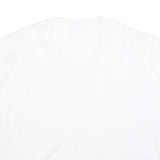 THE WHITE COMPANY Womens White Linen Blend V-Neck Sleeveless Top UK 14 Relaxed