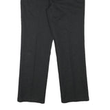 DOCKERS Mens Regular Black Cotton Blend Trousers W31 L27 Zip Closure Classic Fit