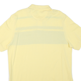 CHAPS Mens Yellow & Navy Blue Striped Polo Shirt XL Cotton Blend Short Sleeve