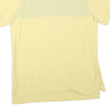 CHAPS Mens Yellow & Navy Blue Striped Polo Shirt XL Cotton Blend Short Sleeve