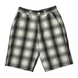 Southpole Checked Shorts - 28W 11L Black & White Cotton