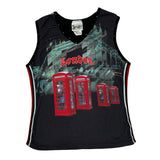 London Theme Disney Graphic Tank Top - XL Black Cotton Blend