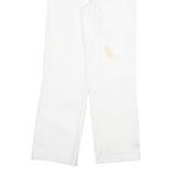 DICKIES Mens White Regular Fit Straight Denim Jeans W30 L31 Workwear Zip Closure