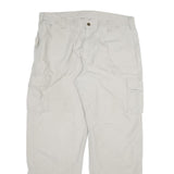 CARHARTT Mens Cotton Blend Beige Relaxed Cargo Trousers W40 L34 Workwear Casual