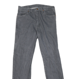 WRANGLER Mens Classic Blue Jeans Denim Medium W34 L33 Comfortable Zip Closure
