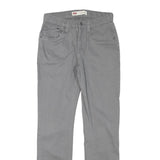LEVI'S Boys Slim Grey Cotton Blend Slim Tapered Trousers W26 L28 Stylish Comfort
