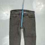 501 Levis Jeans - 38W 30L Grey Cotton