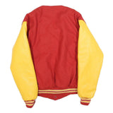 ALL AMERICAN SPORT Mens Red & Yellow Wool Blend Button Jacket S Plain Classic