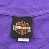 Harley Davidson Graphic T-Shirt - Medium Purple Cotton