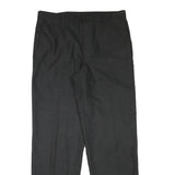 WARREN PARKER Mens Polyester Blend Black Regular Fit Straight Leg Trousers W34