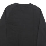 CHAMPION Mens Black Cotton Blend Crew Neck S Sweatshirt Classic Logo Crewneck