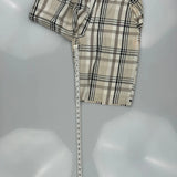 Quiksilver Checked Shorts - 30W 10L White Cotton