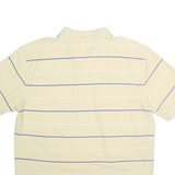 NAUTICA Mens Beige & Blue Striped Short Sleeve Polo Shirt XL Casual Cotton