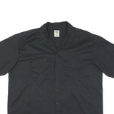 DICKIES Mens Black Cotton Blend Short Sleeve Work Shirt 2XL Casual Durable