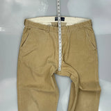 Polo By Ralph Lauren Cord Trousers - 36″ Waist Beige Cotton