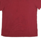 NAUTICA Mens Maroon XL Plain T-Shirt Short Sleeve Crew Neck Cotton Comfort