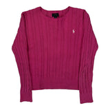 Polo By Ralph Lauren Sweater - Large Pink Cotton