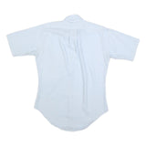 SHIRT CRAFT Mens Blue Plain Shirt S Casual Button Down Short Sleeve Cotton Blend