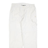 SALEWA Mens White Relaxed Cargo Trousers with Zip Closure W32 L32 Outdoor