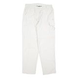 SALEWA Mens White Relaxed Cargo Trousers with Zip Closure W32 L32 Outdoor