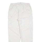 SALEWA Mens White Relaxed Cargo Trousers with Zip Closure W32 L32 Outdoor