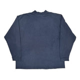 Nike Long Sleeve T-Shirt - XL Blue Cotton
