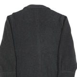 MISS SMITH Womens Charcoal Wool Button Jacket L Woven Classic Tailored