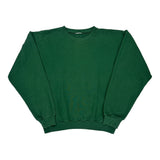 90S Blank Unbranded Sweatshirt - Medium Green Cotton