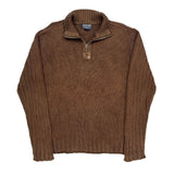 Polo By Ralph Lauren 1/4 Zip - XL Brown Cotton