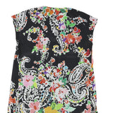 LAUREN RALPH LAUREN Womens Black Floral Paisley Day Dress Polyester Blend UK 8