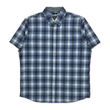 Lee Checked Short Sleeve Shirt - XL Blue Cotton
