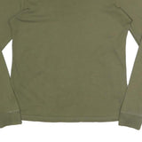NIKE Mens Green Long Sleeve Crew Neck T-Shirt S Cotton Blend Logo Print