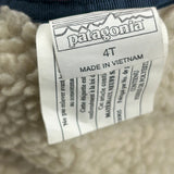 Age 4 Patagonia Fleece Jacket - XS Cream Polyester