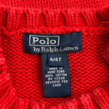 Age 4 Polo By Ralph Lauren Sweater - XS Red Cotton