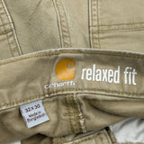 Carhartt Carpenter Trousers - 32W 30L Khaki Cotton
