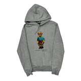 Polo Bear Polo By Ralph Lauren Graphic Hoodie - Medium Gray Cotton