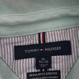 Tommy Hilfiger Striped Polo Shirt - XL Blue Cotton
