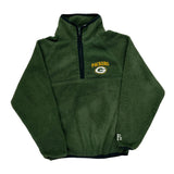Age 8-10 Packers Nfl Football 1/4 Zip - Medium Green Polyester