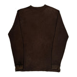 Carhartt Spellout Long Sleeve T-Shirt - Medium Brown Cotton