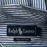 Ralph Lauren Striped Shirt - Large Blue Cotton