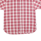 WRANGLER Mens Red & White Check Shirt Cotton Blend L Casual Button-Down Summer