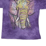 THE MOUNTAIN Mens Purple Graphic T-Shirt L Short Sleeve Crew Neck Cotton Casual