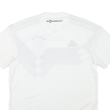 ADIDAS Mens White & Black Football Shirt M Short Sleeve V-Neck Germany Crest