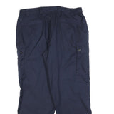 MARSUM Mens Cotton Blend Navy Relaxed Straight Trousers W34 L28 Casual Cargo