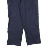 MARSUM Mens Cotton Blend Navy Relaxed Straight Trousers W34 L28 Casual Cargo